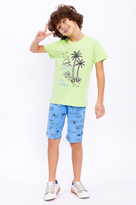 Rolypoly California Lime Erkek Çocuk Bermuda Takım 2