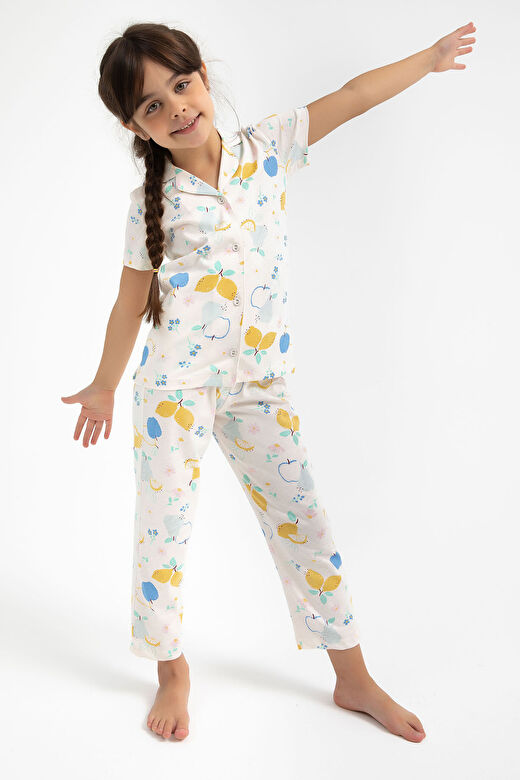 Rolypoly  Fruits Vanilya Kız Çocuk Gömlek Pijama Takımı 2