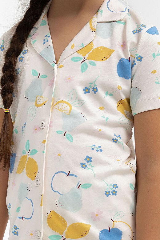 Rolypoly  Fruits Vanilya Kız Çocuk Gömlek Pijama Takımı 3