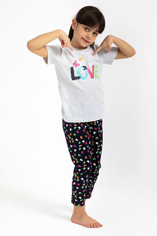 Rolypoly Love Karmelanj Kız Çocuk Pijama Takımı 1
