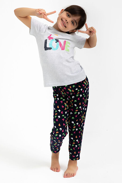 Rolypoly Love Karmelanj Kız Çocuk Pijama Takımı 3