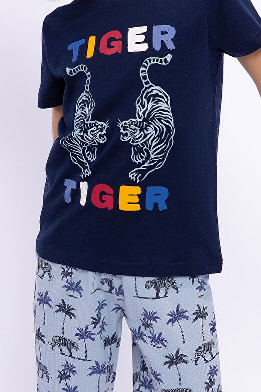 Rolypoly Tiger Lacivert Erkek Çocuk Bermuda Takım 4