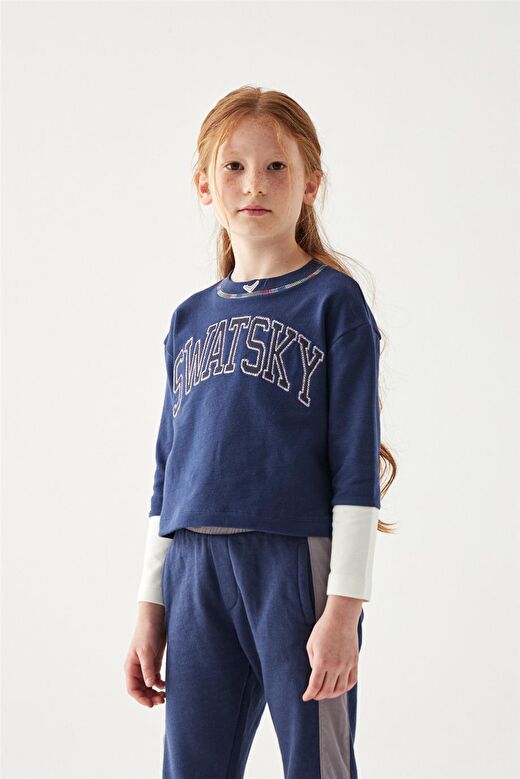 Swatsky Kız Çocuk Lacivert T-Shirt 2