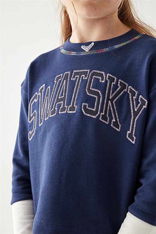 Swatsky Kız Çocuk Lacivert T-Shirt 3