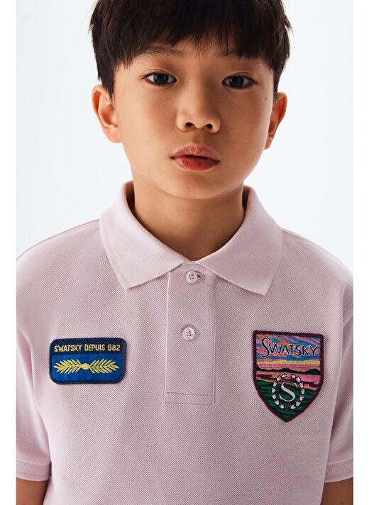 BG Store Erkek Çocuk Pembe Tshirt 23SS0SW5528 2