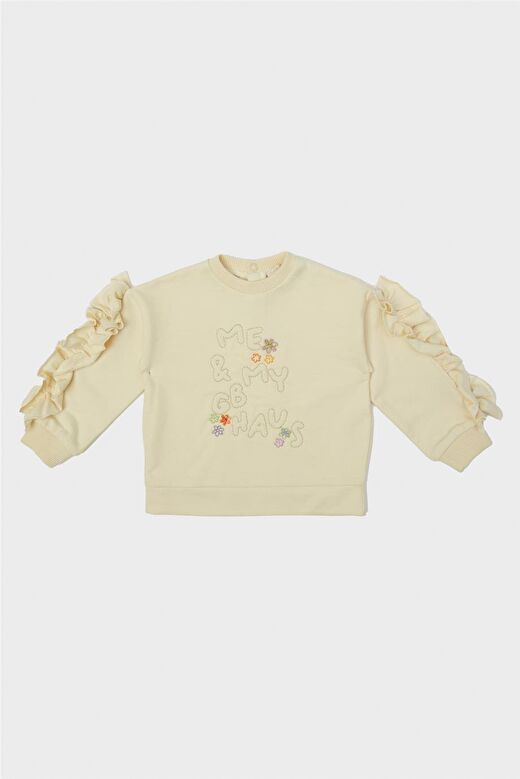 GB Baby Kız Bebek Bej Sweatshirt 1
