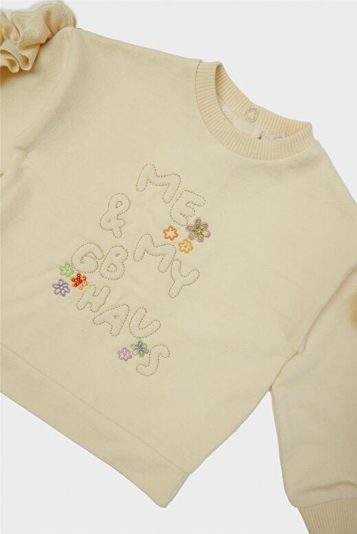 GB Baby Kız Bebek Bej Sweatshirt 3