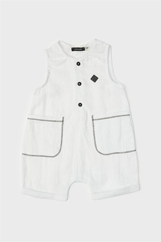 GB Baby Erkek Bebek Beyaz Tulum 1