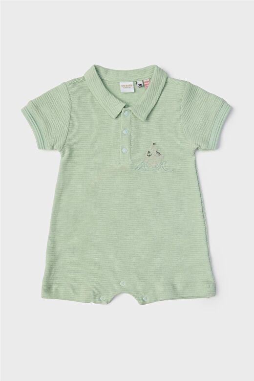Layette Erkek Bebek Yeşil Tulum 1
