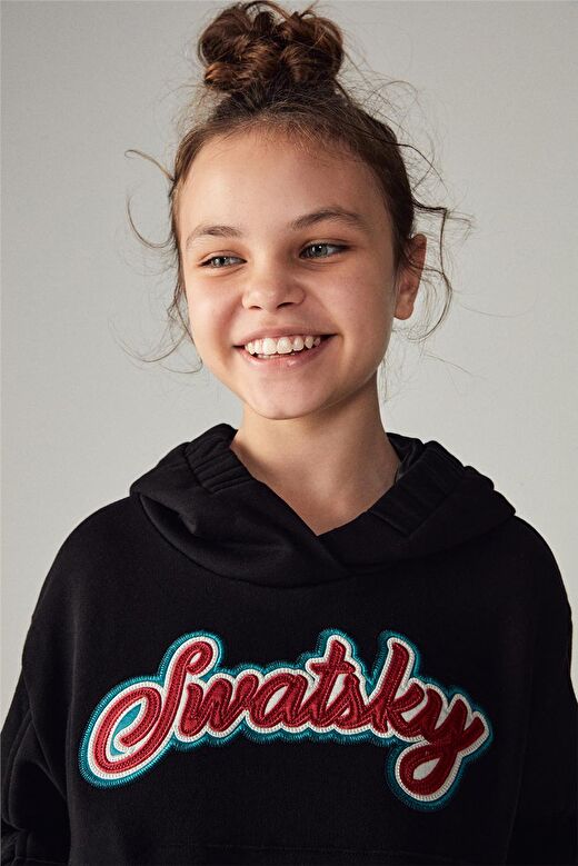 Swatsky Kız Çocuk Siyah Sweatshirt 3