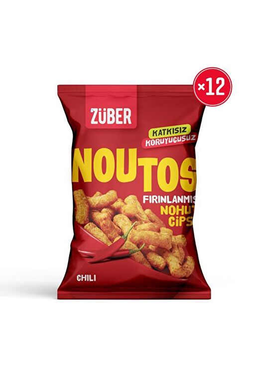 Noutos Fırınlanmış Nohut Cipsi Chili 55g X 12 Paket 1