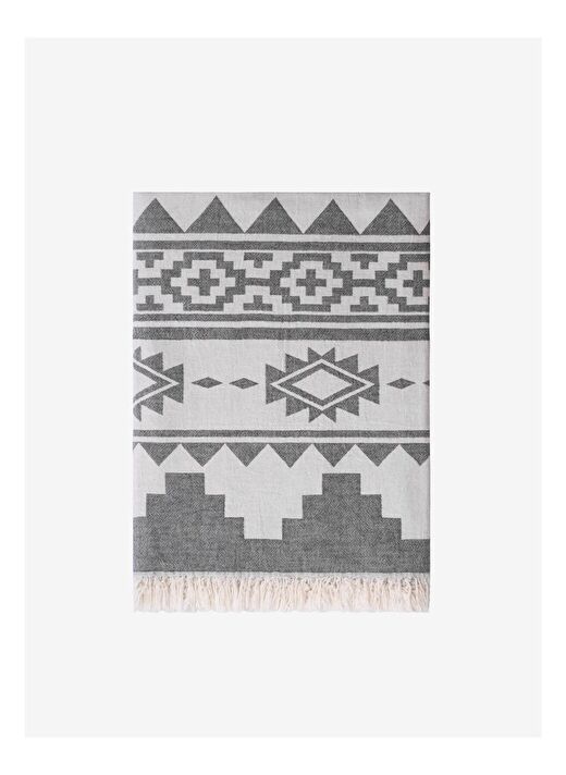 Rug Pamuk Koltuk Şalı Siyah 130x170 1
