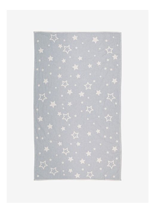 Twinkle Star Pamuk Koltuk Şalı Gri 130x170 1
