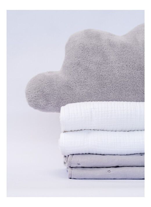 Cloud Peluş Kırlent Açık Gri28x55 2
