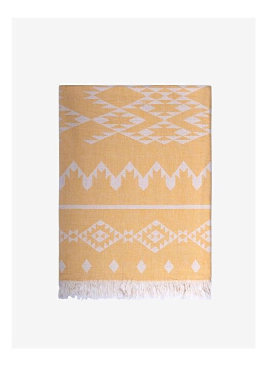Kilim Pamuk Koltuk Şalı Safran 130x170 1