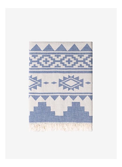 Rug Pamuk Koltuk Şalı Denim Rengi 130x170 1