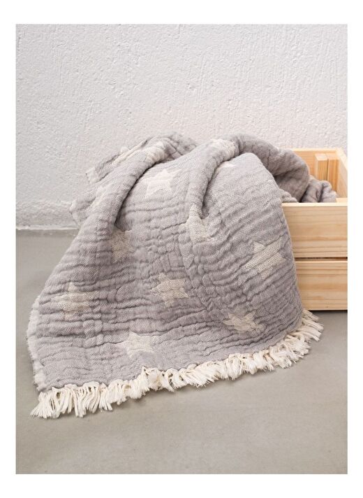 Cuddling Star Bebek Battaniyesi Gri 75x145 4