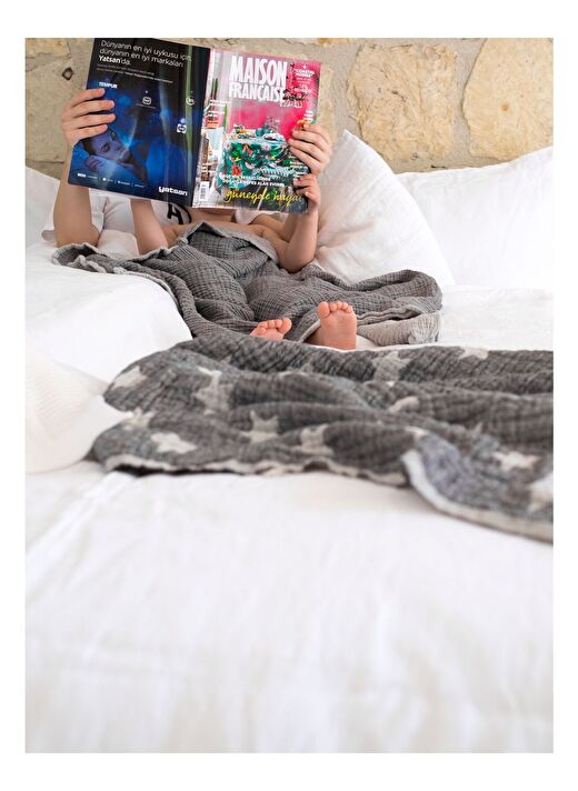 Cuddling Star Bebek Battaniyesi Siyah 75x145 3