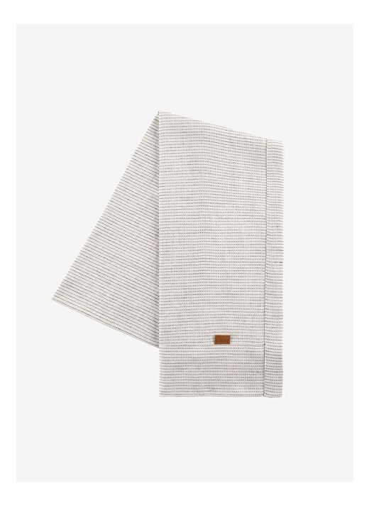 Linen Runner Kırık Beyaz / Siyah Çizgili 45x160 3