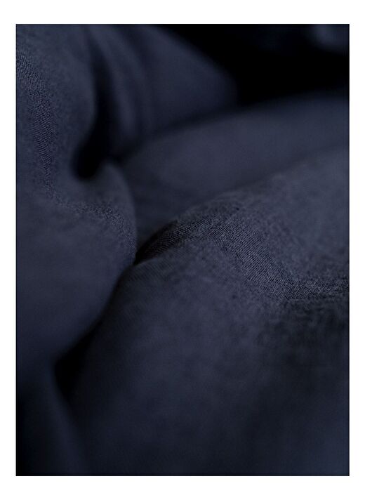 Washed Linen Keten Çift Kişilik Nevresim Indigo 200x220 4