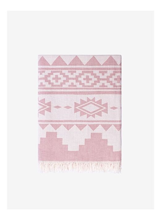 Rug Pamuk Koltuk Şalı Gül Kurusu 130x170 1