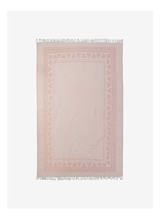Mono Pamuk Koltuk Şalı Mercan Rengi 130x170 2