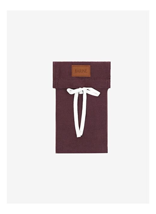Washed Linen Keten Yastık Kılıfı 2'li Bordo 50x70 2