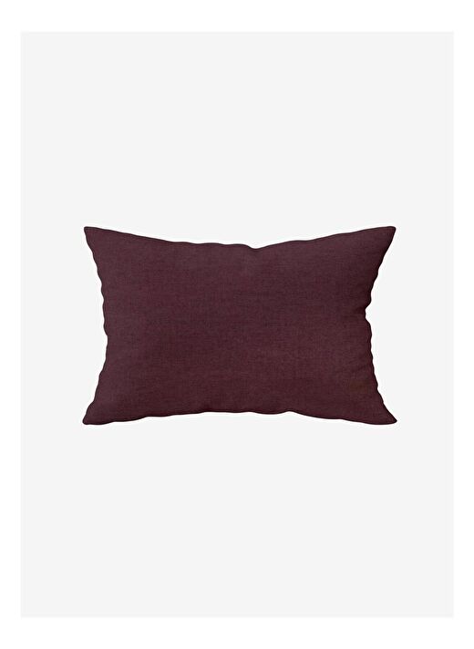 Washed Linen Keten Yastık Kılıfı 2'li Bordo 50x70 3