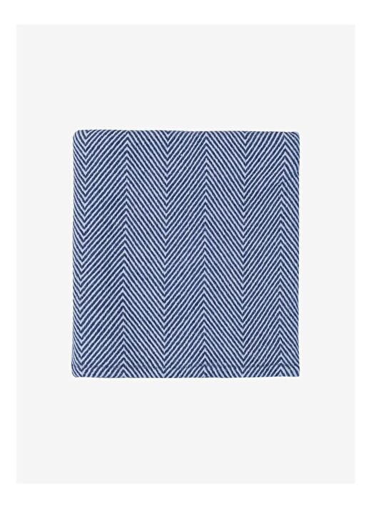 Wool Herringbone Bebek Battaniyesi Lacivert 76x102 1
