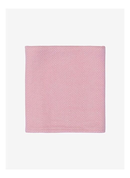 Wool Herringbone Bebek Battaniyesi Pembe 76x102 1