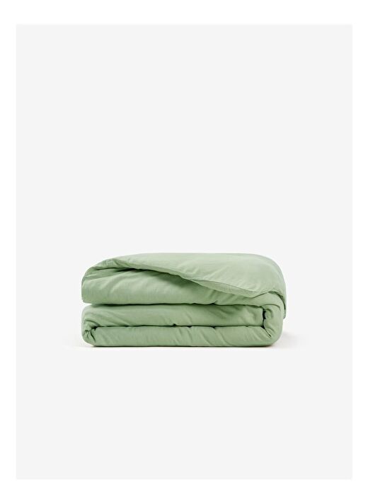Washed Linen Keten Çift Kişilik Nevresim Mint Yeşili 200x220 2