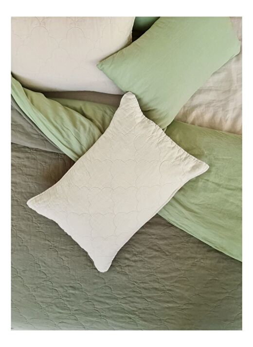 Washed Linen Keten Çift Kişilik Nevresim Mint Yeşili 200x220 4