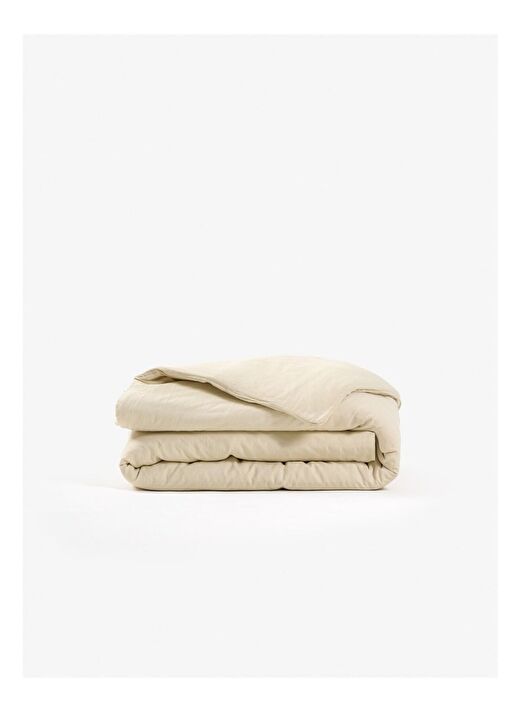 Washed Linen Keten Çift Kişilik Nevresim Bej 200x220 3