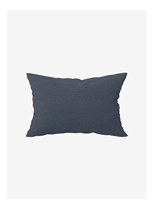 Washed Linen Keten Yastık Kılıfı 2'li Koyu Mavi 50x70 3
