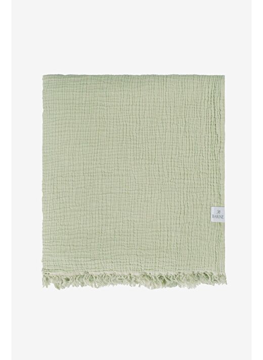 Cocoon Pamuk 4 Kat Müslin Yatak Örtüsü Mint Yeşili / Açık Yeşil 200x220 3