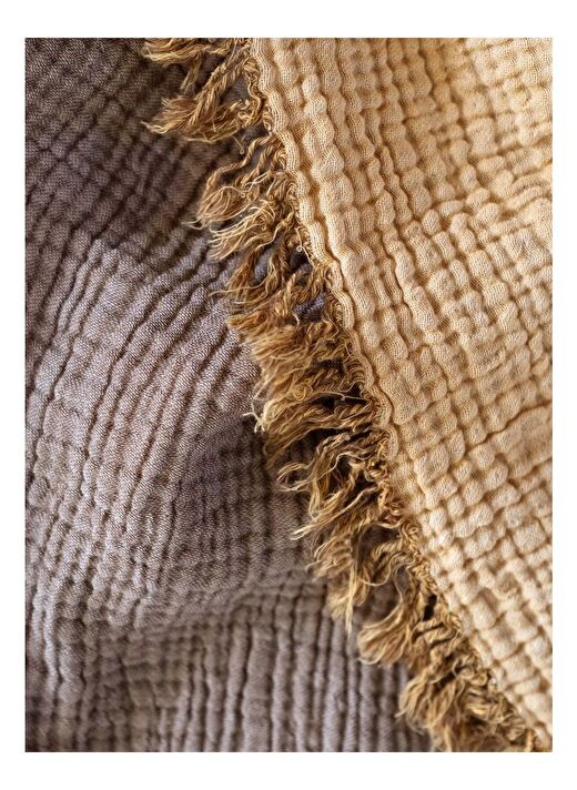 Cocoon Pamuk 4 Kat Müslin Koltuk Şalı Bison / Oak Buff 130x170 4