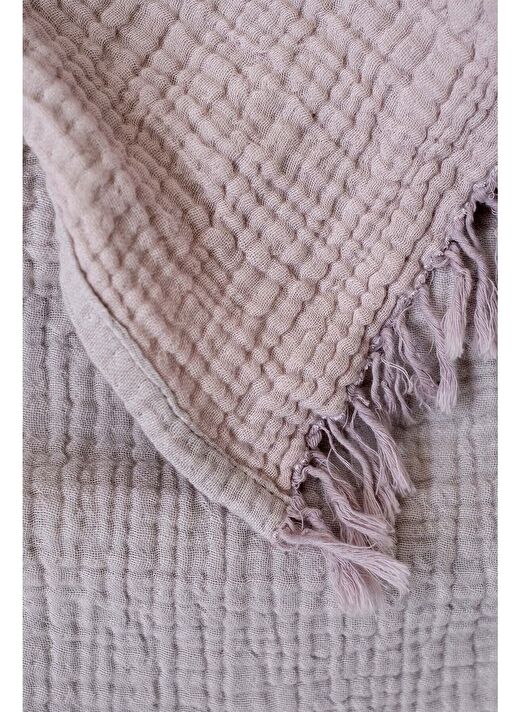 Cocoon Pamuk 4 Kat Müslin Yatak Örtüsü Mor / Lila 200x220 3