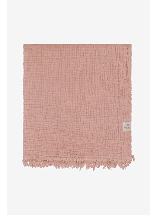 Cocoon Pamuk 4 Kat Müslin Koltuk Şalı Mercan / Açık Pembe 130x170 3