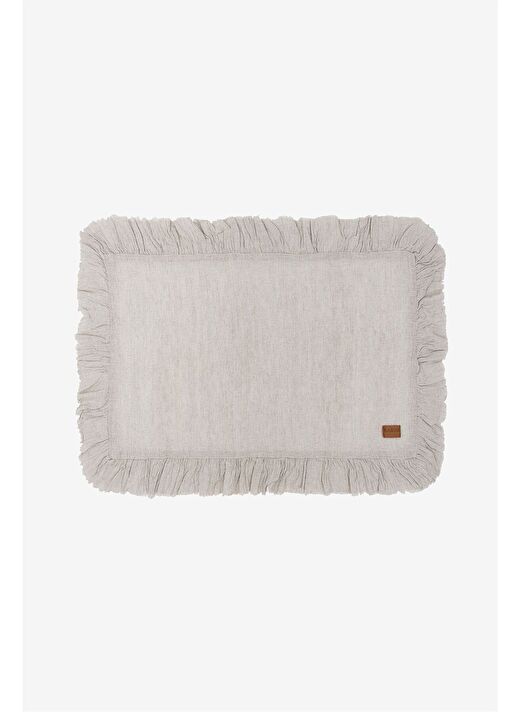 Frilled Linen 2'li Servis Altlığı Naturel 30x45 2