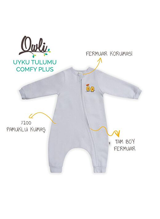 Owli Uyku Tulumu Comfy Plus Gri 2