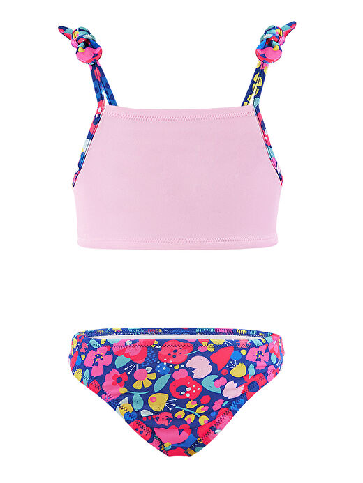 Çiçekli Kedi Kız Çocuk Bikini 2
