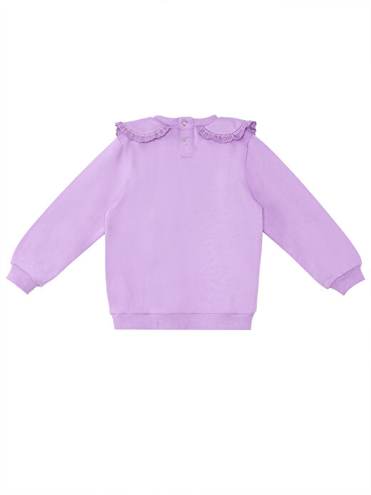 Zebra Kız Bebek Lila Sweatshirt 2