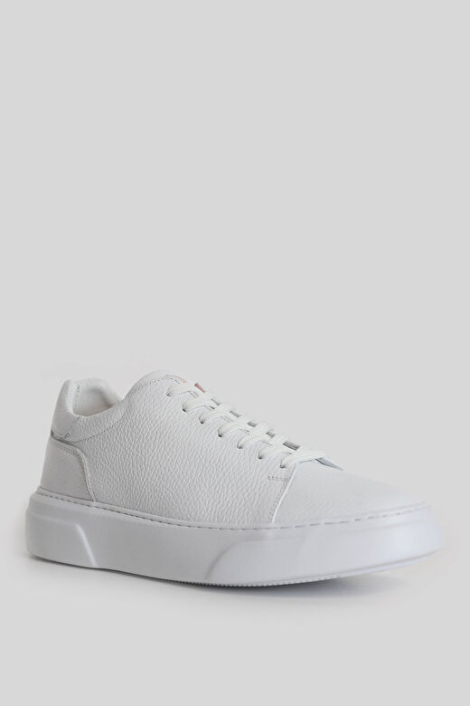 Tommy Erkek Deri Sneaker Ayakkabı Beyaz 2