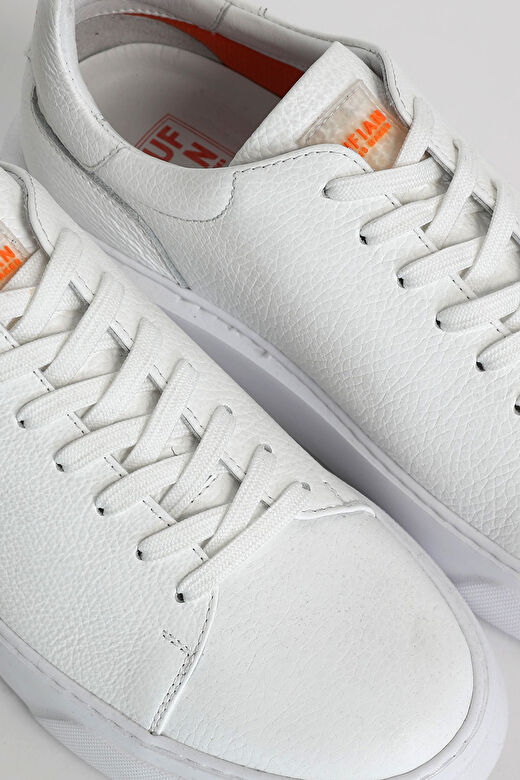 Tommy Erkek Deri Sneaker Ayakkabı Beyaz 4