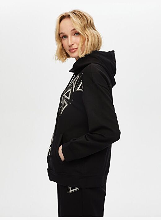 Boncuk Ve Nakış Detaylı Kapişonlu Eşofman Üst S25ESU002 3