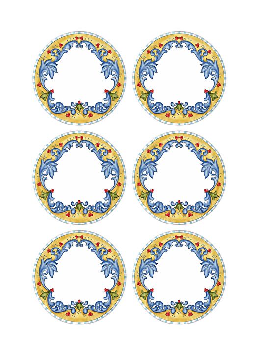 The Mia Limoncello Servis Tabağı 6lı Set 26 cm 3