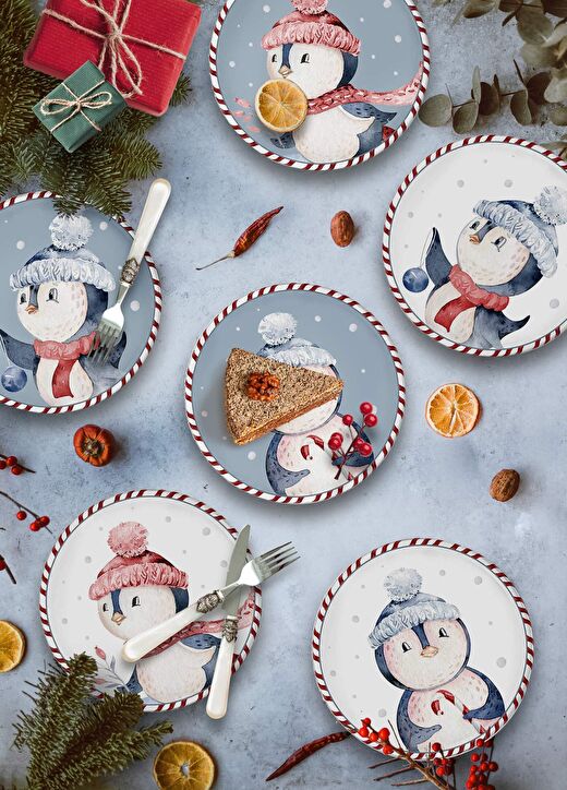 Penguin Pasta Tabağı 6 Lı Set 19 cm NEW011 2