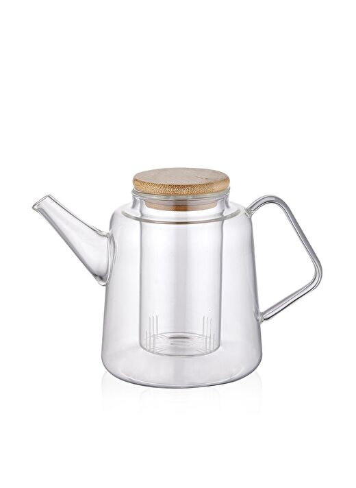 The Mia Bambu Kapaklı Süzgeçli Demlik 800 ml 1