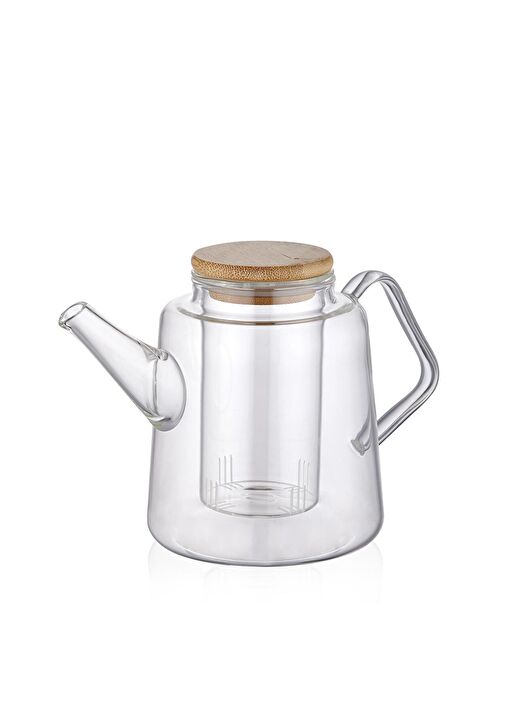 The Mia Bambu Kapaklı Süzgeçli Demlik 800 ml 2