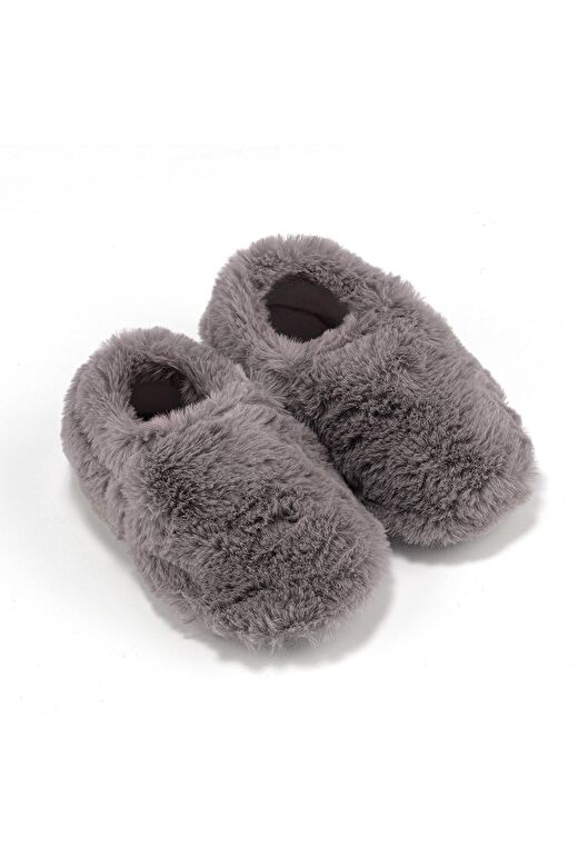Furry Furry Gri Kürk Barefoot Patik 2